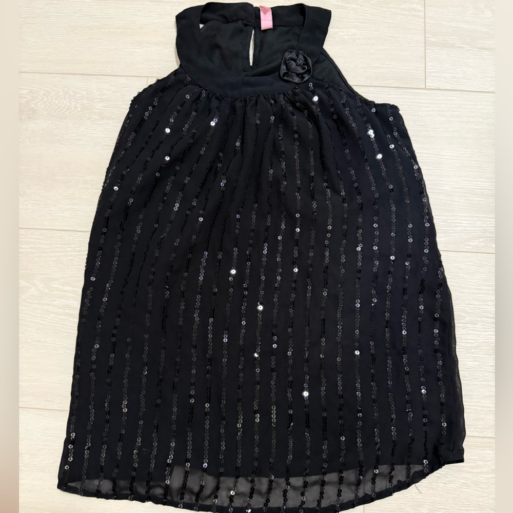 ✨ Black Halter Sequined Top